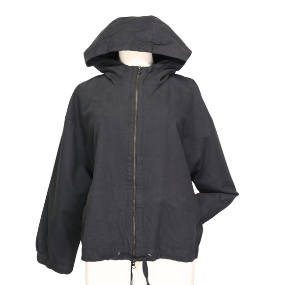 Eileen Fisher Hooded Jacket Women Size L /P Graphite